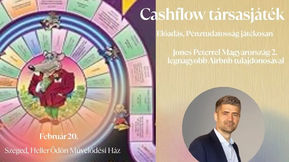 CashFlow pénzügyi tudatosság játék Peter Jonesel Magyarország 2. legnagyobb Airbnb tulajdonosával