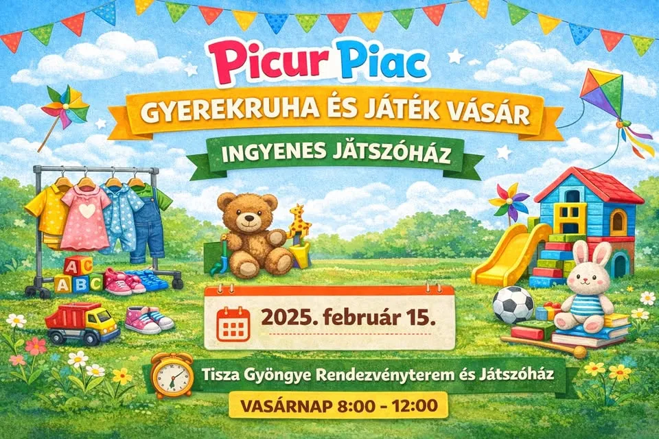 Picur Piac - Gyerekruha és játékok vására - február 15, vasárnap