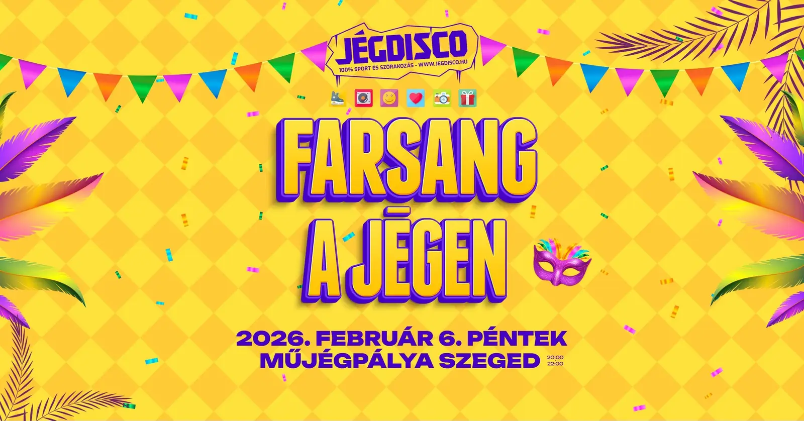 Jégdisco Szeged ⛸ FARSANG 🎭 Carnival Ice Party 🪩❄️ Műjégpálya Szeged