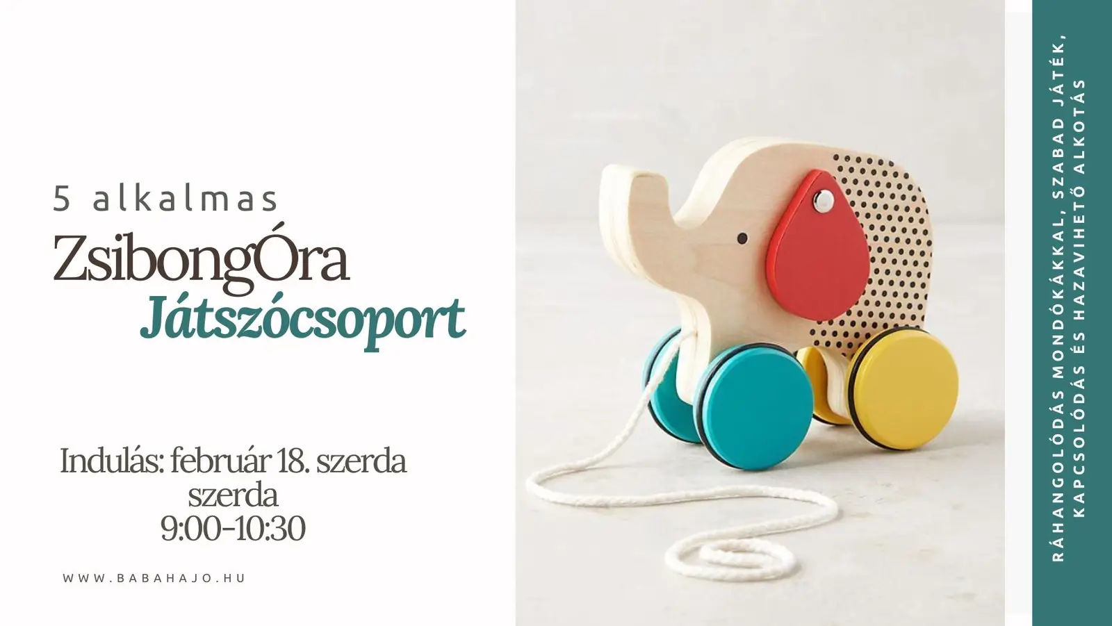 ZsibongÓra - 5 alkalmas játszócsoport 1-3 éves korosztály számára